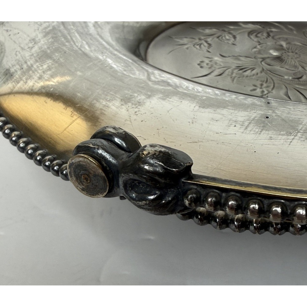 Antique Barbour Silver Co Quadruple Silverplate Bridal Basket Dish 1892-1898 GUC - Picture 5 of 16